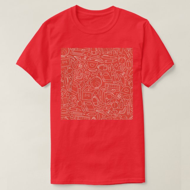 Camiseta Design do padrão escolar (Frente do Design)