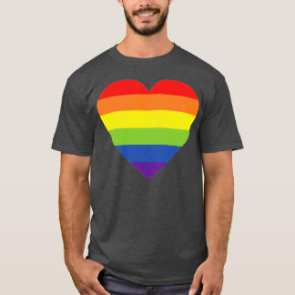 Camiseta Design do Rainbow Heart LGBTQ