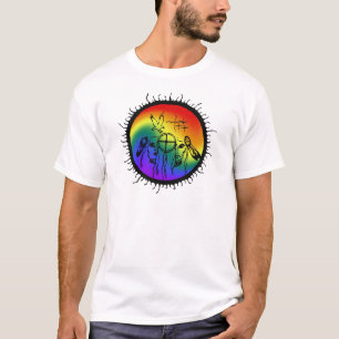 Camiseta Design do redemoinho do arco-íris do Dois-Espíri