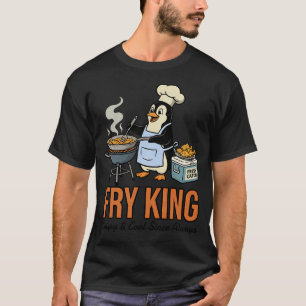 Camiseta Design do Rei da Fritura Chef Penguin Fofo