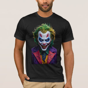 Camiseta Design do Retrato do Joker Escuro e Captivador