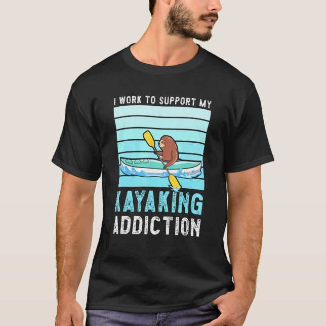 Camiseta Design Do Rio Kayaking Para Um Kayaker (Frente)