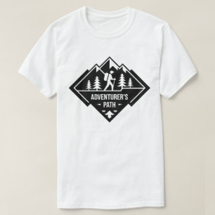 Camiseta Design do Selo de Caminhada na Montanha do Caminho