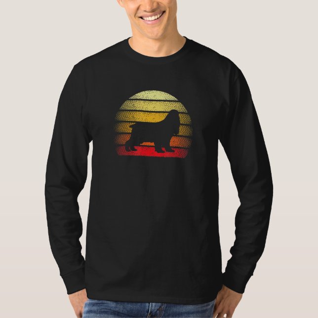 Camiseta Design do Tema do Cachorro Paniel do Cocker Sunset (Frente)