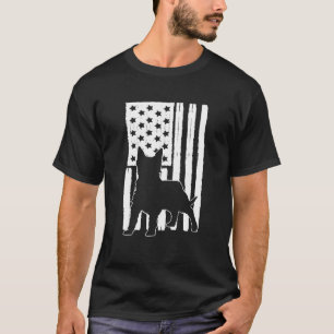 Camiseta Design do Tema do Cão Terrier Sensível - Bandeira 