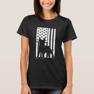 Camiseta Design do Tema do Cão Terrier Sensível - Bandeira