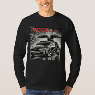 Camiseta Design do Tesla Model X SUV Elétrico | VE Futurist