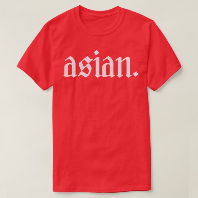 Camiseta Design do tipo desbotado asiático (Frente do Design)
