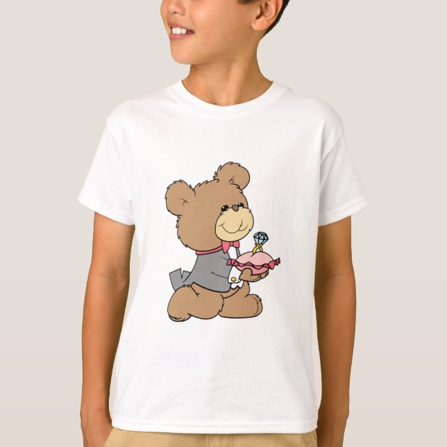 Camiseta design do urso de pelúcia do portador do anel (Frente)