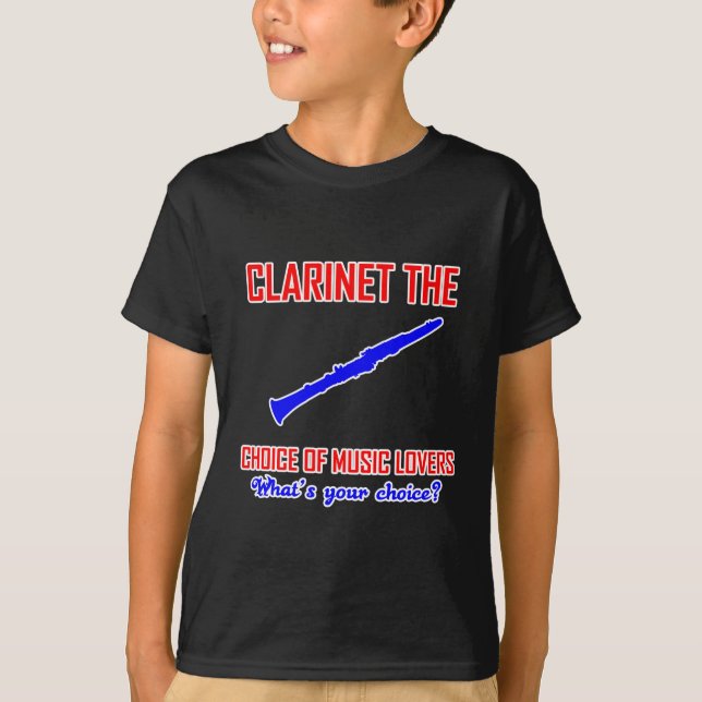 Camiseta Design dos amantes do clarinete (Frente)