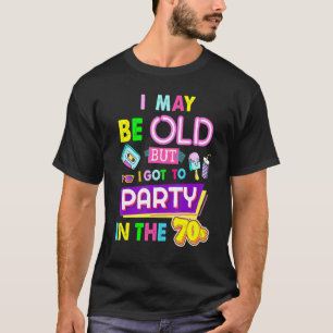 Camiseta Design dos Anos 70 para Mulheres Fantasia de Rave