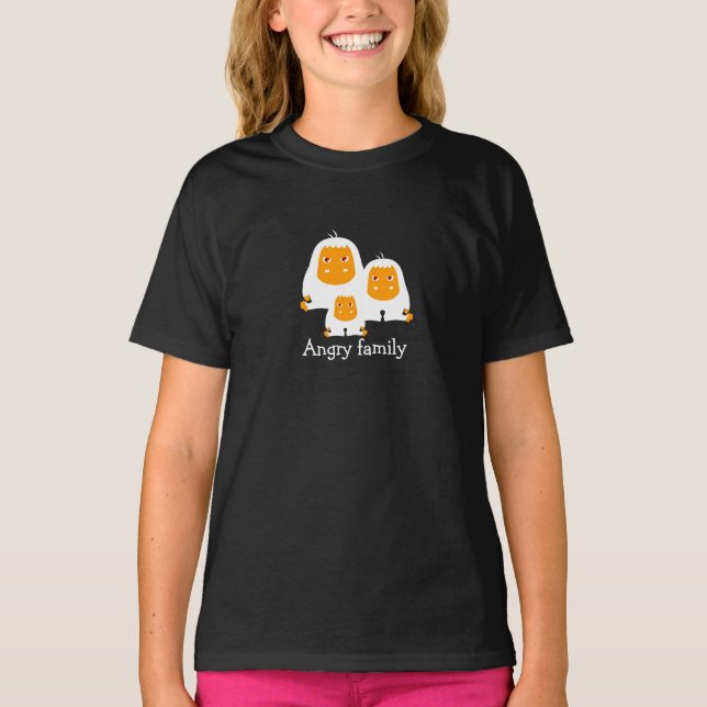 Camiseta Design dos Macacos da família zangada (Frente)