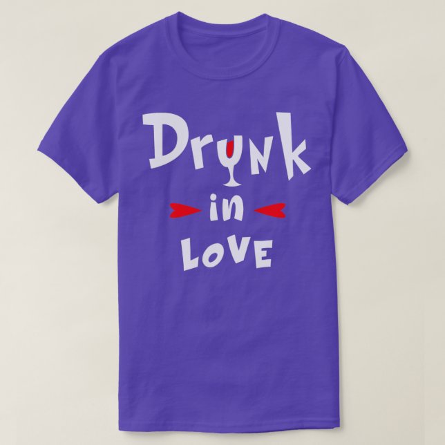 Camiseta Design Drunk in Love para festa de Despedida de So (Frente do Design)