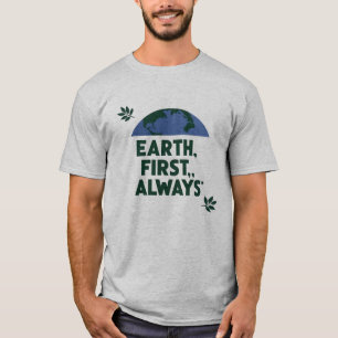 Camiseta Design ecológico "Terra Primeira, Sempre", que ama