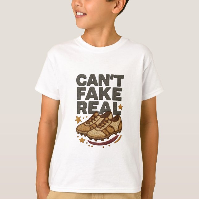 Camiseta Design Embroidered de Futebol Real Não Pode Ser Fi (Frente)