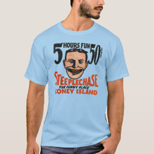 Camiseta Design engraçado da cara de Coney Island do