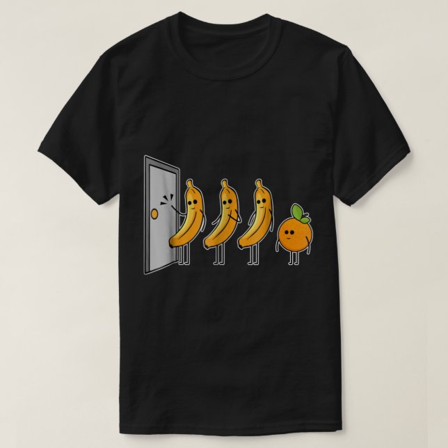 Camiseta Design Engraçado de Banana Toc Toc (Frente do Design)