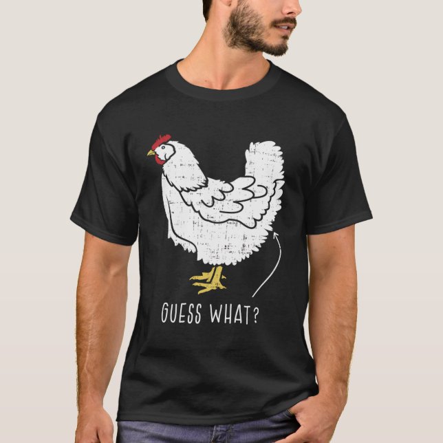 Camiseta Design Engraçado De Bumbum De Frango Para Bumbum D (Frente)