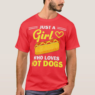 Camiseta Design Engraçado De Cachorro Quente Para Mulheres 