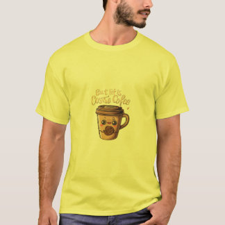 Camiseta Design Engraçado de Café