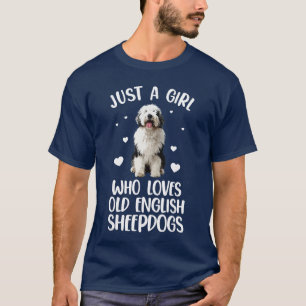 Camiseta Design engraçado de cão de pastor inglês antigo pa