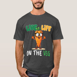 Camiseta Design engraçado de cenoura à base de plantas com