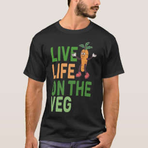 Camiseta Design engraçado de cenoura baseada em plantas com