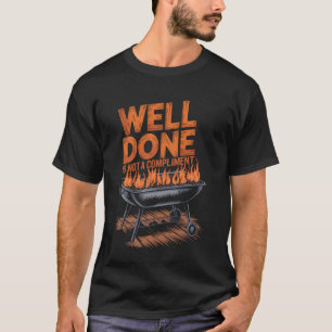 Camiseta Design Engraçado de CHURRASCO para Carne Fumante