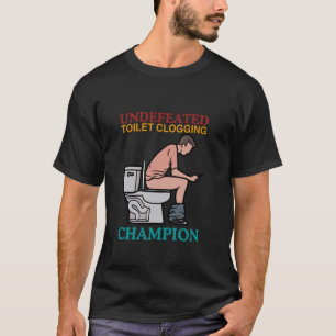 Camiseta Design Engraçado de Copiador de Banheiro Invencíve