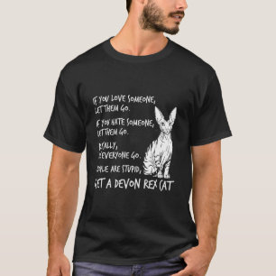 Camiseta Design engraçado de gato duende Devon Rex para ama