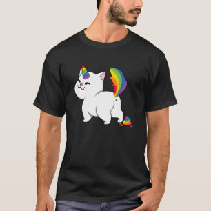 Camiseta design engraçado de gato unicórnio - unicórnio - g