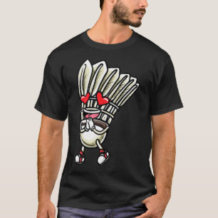 Camiseta Design engraçado de jogador de peteca de badminton
