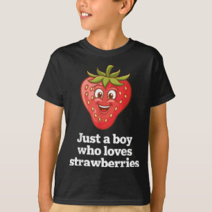 Camiseta Design Engraçado de Morango Para Meninos Homens Fr