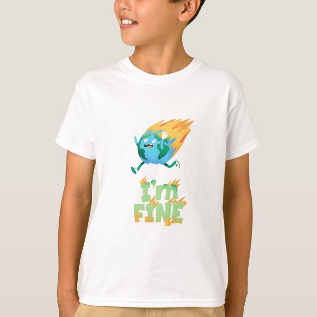 Camiseta Design engraçado de mudança climática da Terra “Es (Frente)