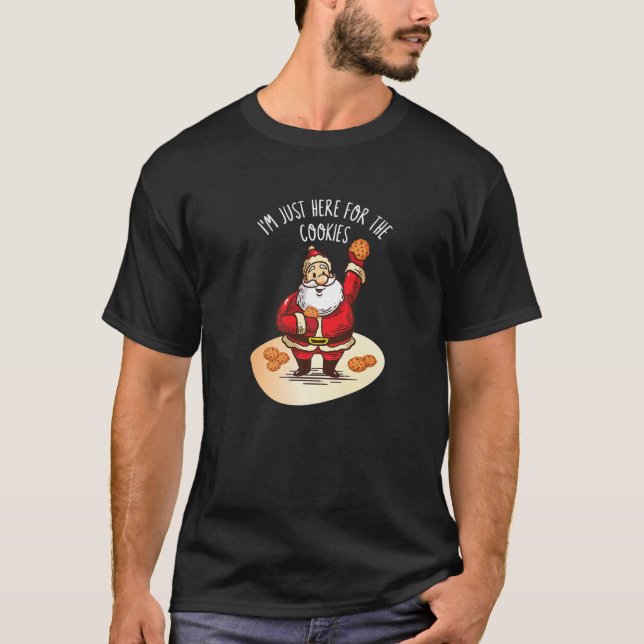 Camiseta Design Engraçado de Papais noeis Comedores de Cook (Frente)