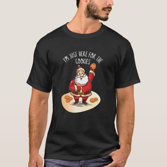 Camiseta Design Engraçado de Papais noeis Comedores de Cook (Frente)