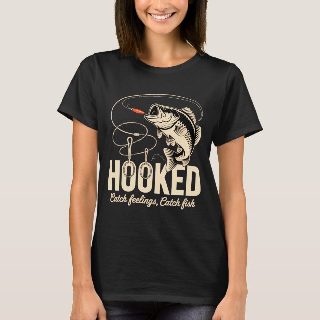 Camiseta Design engraçado de pescador de robalo com tema de (Frente)