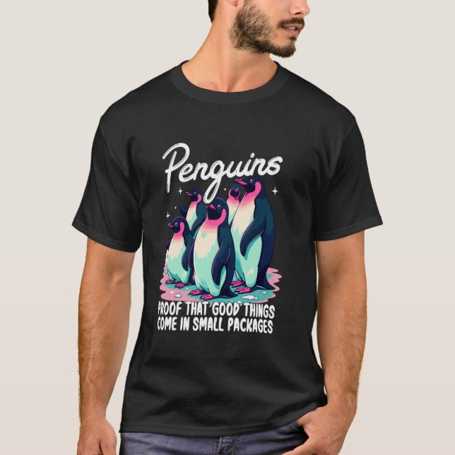 Camiseta Design Engraçado de Pinguim Para Amantes de Pingui (Frente)