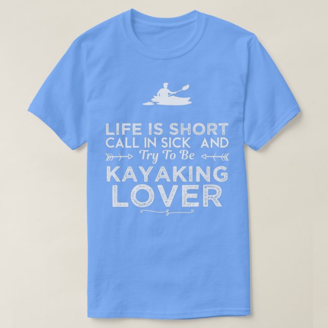 Camiseta Design Engraçado Do Kayaking Lover Para Presente ( (Frente do Design)