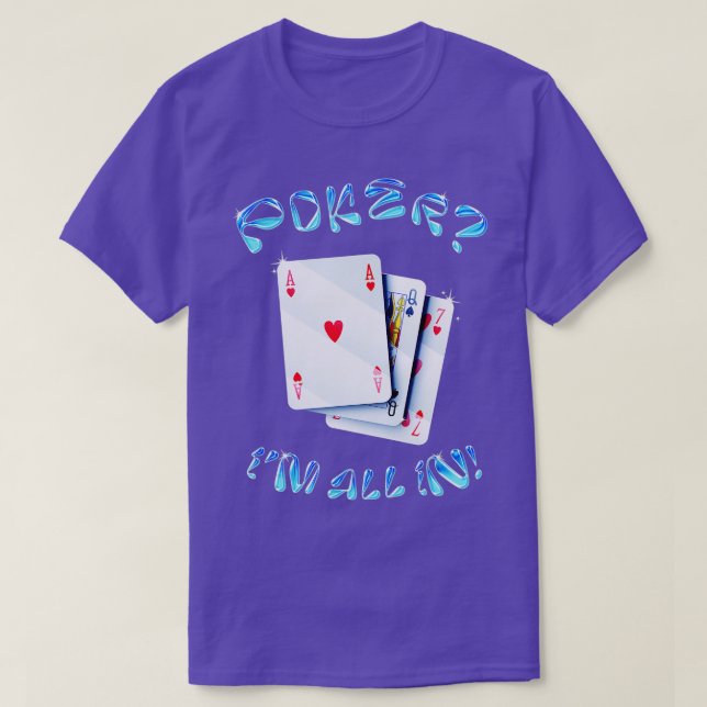 Camiseta Design Engraçado do Poker Player - 1 (Frente do Design)