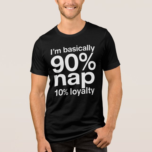 Camiseta Design Engraçado e Sarcástico de Cachorro Preguiço (Frente)