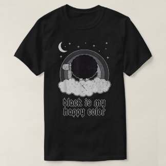 Camiseta Design Engraçado Gótico de Ovelha Preta