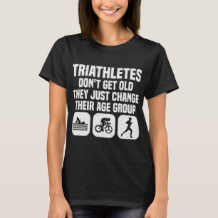 Camiseta Design Engraçado Homens Triatletas Natações
