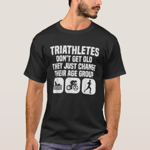 Camiseta Design Engraçado Homens Triatletas Natações