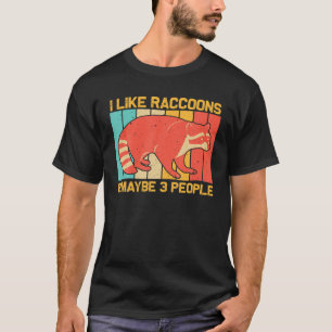 Camiseta Design Engraçado Raccoon Para Homens Crianças Racc