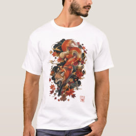 Camiseta Design Espirito da Raposa Japonesa Kitsune de Outo