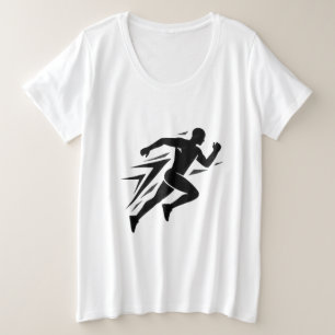 Camiseta Design Esportivo Atlético Silhueta do Corredor Vel