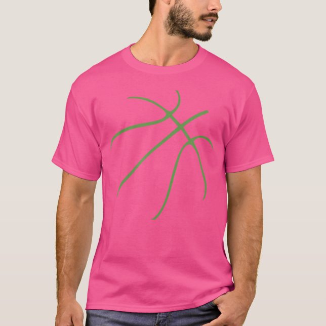 Camiseta Design Esportivo De Basquete Bonito Com Cor Verde (Frente)