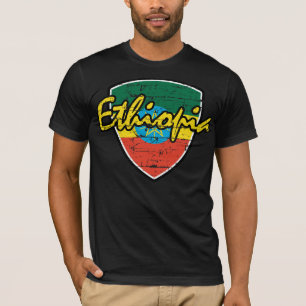Camiseta Design etíope do protetor da bandeira