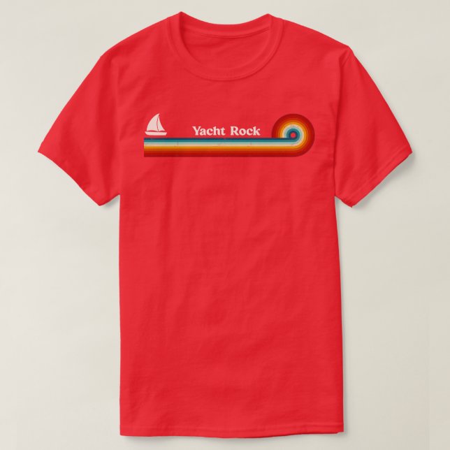 Camiseta Design Excelente de  do Yacht Rock Retro Stripes (Frente do Design)